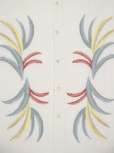 Commas Palm Embroidered Camp Collar Shirt