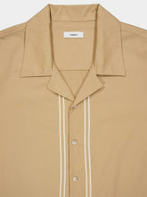 Commas Beige Braided Cord Camp Collar Shirt