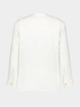 Commas White Linen Popover Shirt