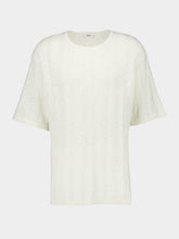 Commas White Linen Cotton T-Shirt