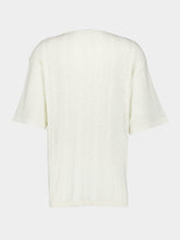 Commas White Linen Cotton T-Shirt