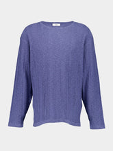 Commas Blue Linen Cotton Sweater