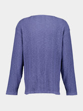 Commas Blue Linen Cotton Sweater