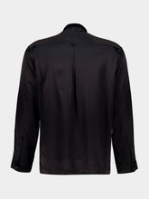 Commas Black Pleated Silk Shirt