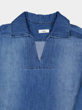 Commas Denim Cotton Hemp Pop Over Shirt