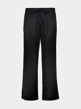 Commas Black Wide Leg Silk Trousers