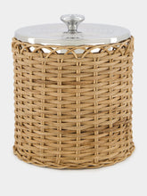 Small Dark Rattan Ice Bucket