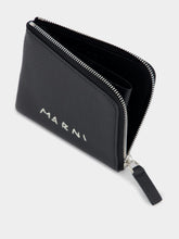 Marni Black Leather Zip-Around Wallet