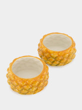Les Ottomans Set of 2 Pineapple Ceramic Side Plates