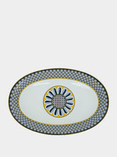 La DoubleJ Blue Odysseus Oval Platter in Porcelain