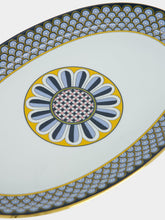 La DoubleJ Blue Odysseus Oval Platter in Porcelain