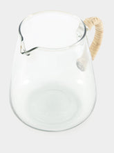 Madam Stoltz Glass Jug With Bamboo Handle