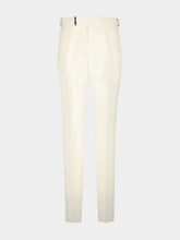 Tom Ford Off-White Silk Mulberry and Linen Pants