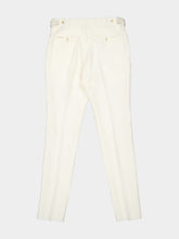 Tom Ford Off-White Silk Mulberry and Linen Pants