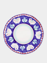 Popolo Chicken Blue Ceramic Dessert Plate