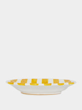Popolo Ocher Stripe Dessert Plate