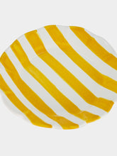 Popolo Ocher Stripe Dessert Plate