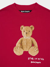 Palm Angels Red Bear in Mind Cotton T-Shirt