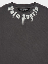 Palm Angels Dark Grey Logo Neck Short-Sleeve T-Shirt