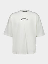 Palm Angels White Back Curved Logo T-Shirt