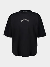 Palm Angels Black Back Curved Logo T-Shirt
