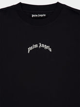 Palm Angels Black Back Curved Logo T-Shirt