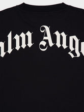 Palm Angels Black Back Curved Logo T-Shirt