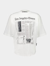 White PA x LA Times Oversized News T-Shirt | PDP - Fashion Clinic