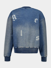 Palm Angels Blue Logo Washed Sweatshirt