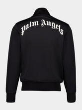 Palm Angels Black Curved Logo Track Jacket