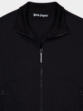 Palm Angels Black Curved Logo Track Jacket