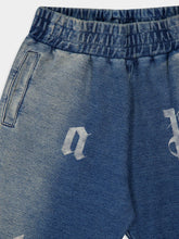 Palm Angels Blue Logo Washed Sweatpants
