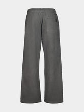 Palm Angels Dark Grey Cotton Logo Waist Sweatpants