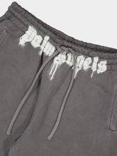 Palm Angels Dark Grey Cotton Logo Waist Sweatpants