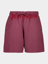Palm Angels Burgundy Cotton Logo Waist Sweatshorts