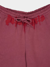 Palm Angels Burgundy Cotton Logo Waist Sweatshorts