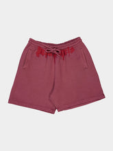 Palm Angels Burgundy Cotton Logo Waist Sweatshorts