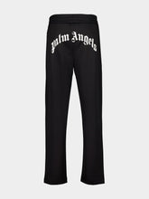 Palm Angels Black Curved Logo Track Pants