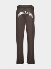 Palm Angels Brown Curved Logo Track Pants