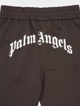 Palm Angels Brown Curved Logo Track Pants