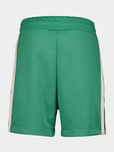 Palm Angels Forest Green Track Shorts with Logo
