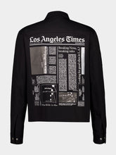 Palm Angels Black Cotton Pa x La Times News Jacket