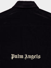 Palm Angels Black Cord Overshirt with Classic Logo