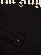 Palm Angels Black Logo Printed Cotton Shirt