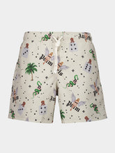 Palm Angels Ivory Pin-Up Swim Shorts