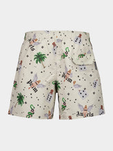 Palm Angels Ivory Pin-Up Swim Shorts