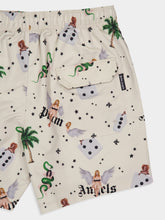 Palm Angels Ivory Pin-Up Swim Shorts