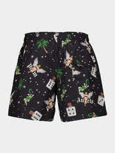 Palm Angels Black Pin-Up Swim Shorts