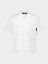 Palm Angels White Shirt with Curved Logo