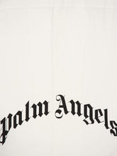 Palm Angels White Shirt with Curved Logo